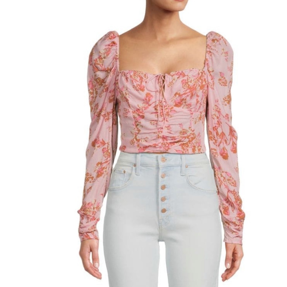 Free People Hilary‎ Floral Crop Top